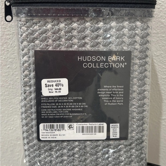 Hudson Park - Euro Sham Textured Gray - Picture 3 of 4